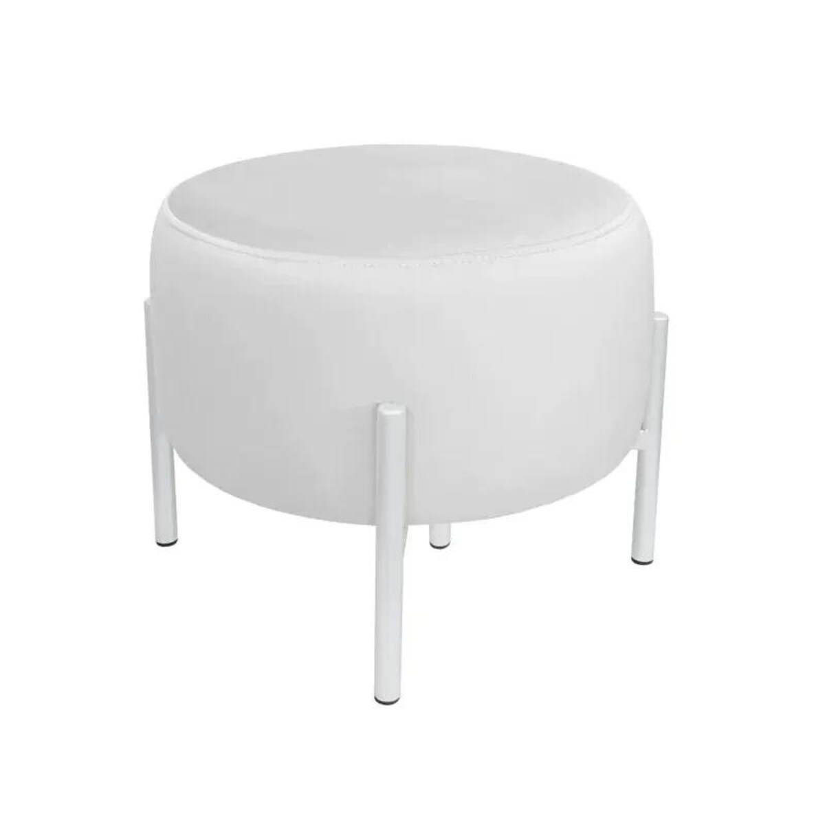 Pufa WILFRED MG VELVET jasnoszara/biała