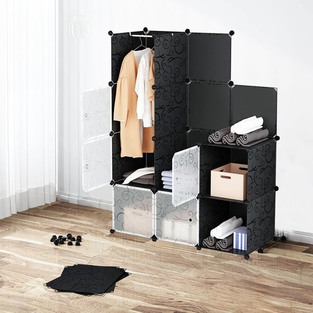 Duża szafa modułowa regał garderoba 12x szafka