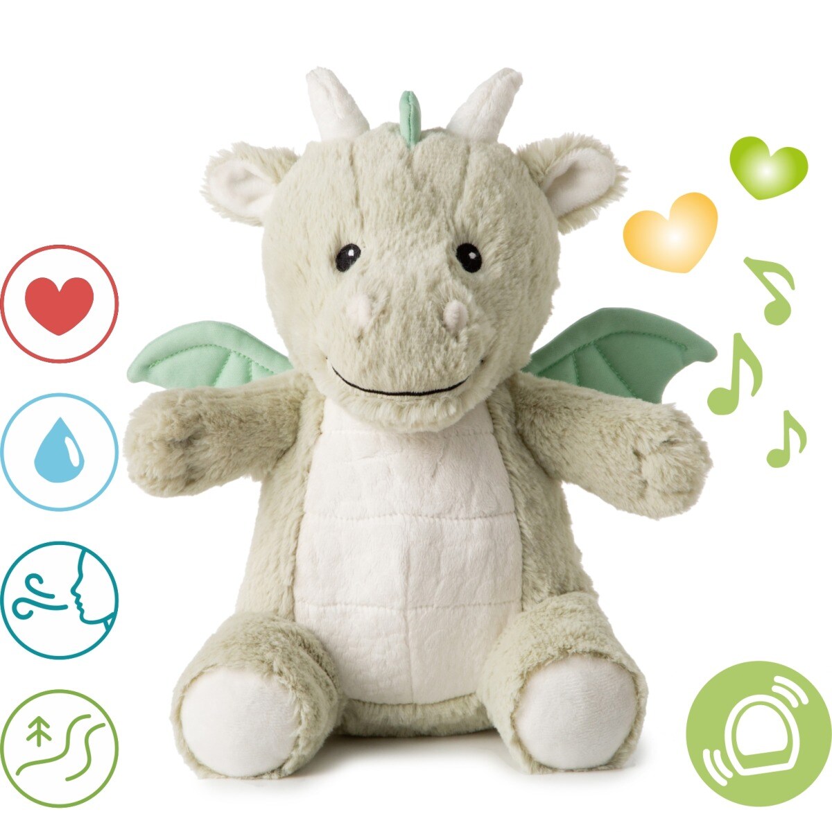 Szumiący smok z czujnikiem ruchu i pozytywką - Cloud b® LoveLight Buddies Drake the Dragon™