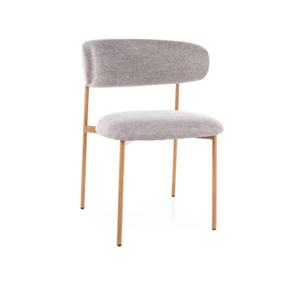 Krzesło tapicerowane ELTON D BREGO szare