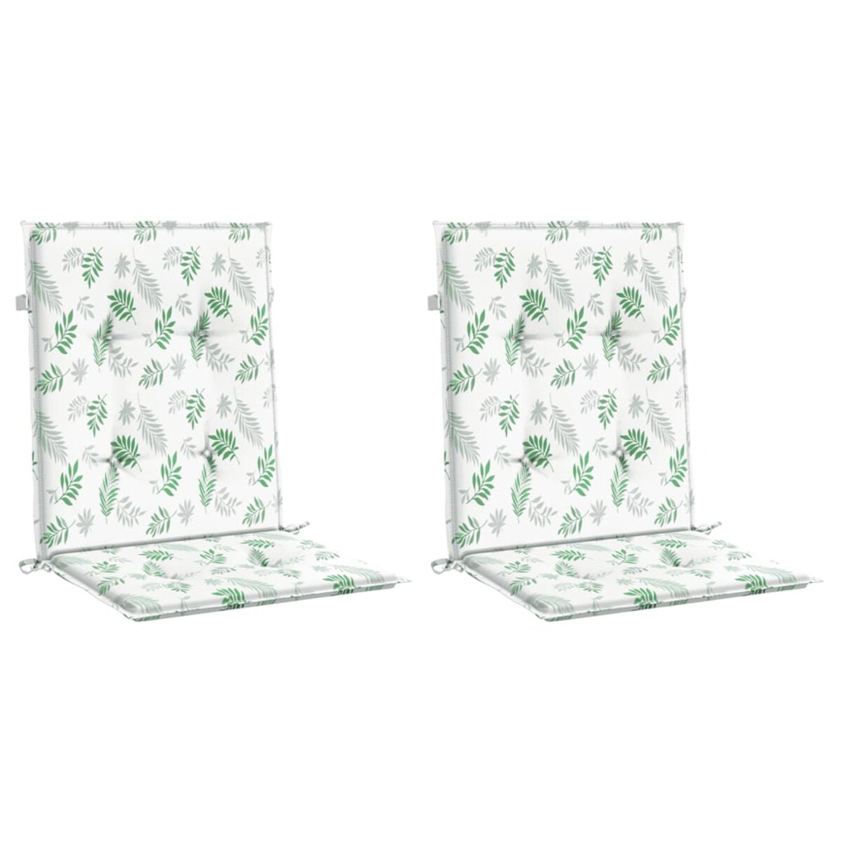 vidaXL Poduszki na krzesła z niskim oparciem, 2 szt., wzór w liście