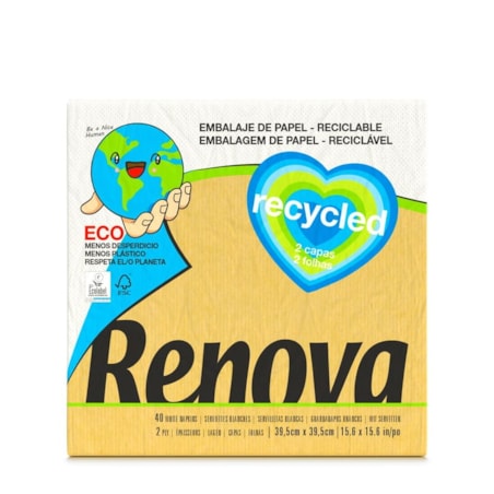 Serwetki Renova RECYCLED 39x39 40szt