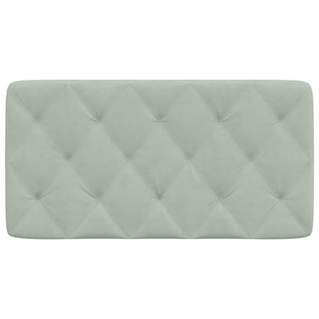 vidaXL Poduszka na wezgłowie, jasnoszara, 100 cm, aksamitna