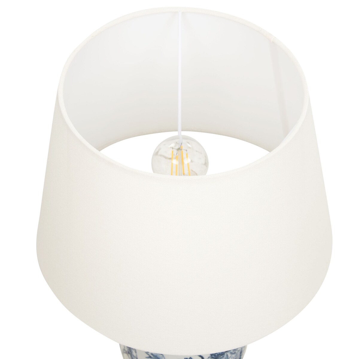 Lampa stołowa BELUSO Porcelana Biały/ niebieski