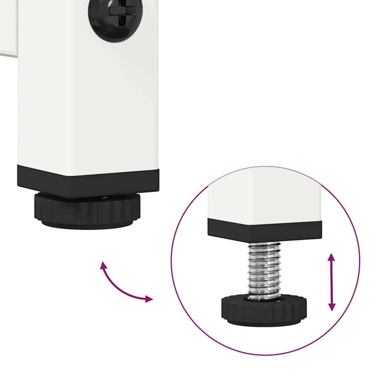 vidaXL Szafka RTV, biała, 100,5x39x60,5 cm, stal walcowana na zimno