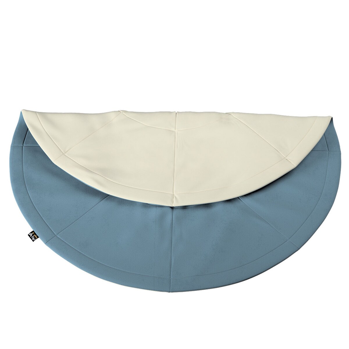 Mata okrągła, niebieski, 130cm, Rainbow Cream