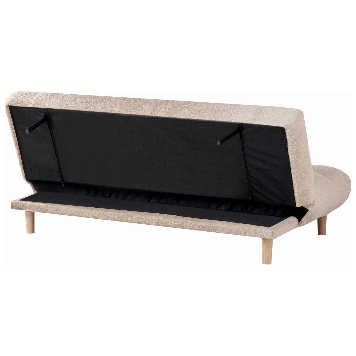 Sofa rozkładana dla 2 osób RISOR Boucle Beżowy