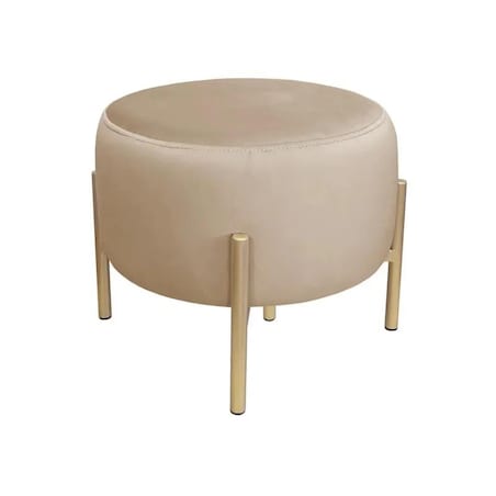 Pufa WILFRED MG VELVET beżowa/złota