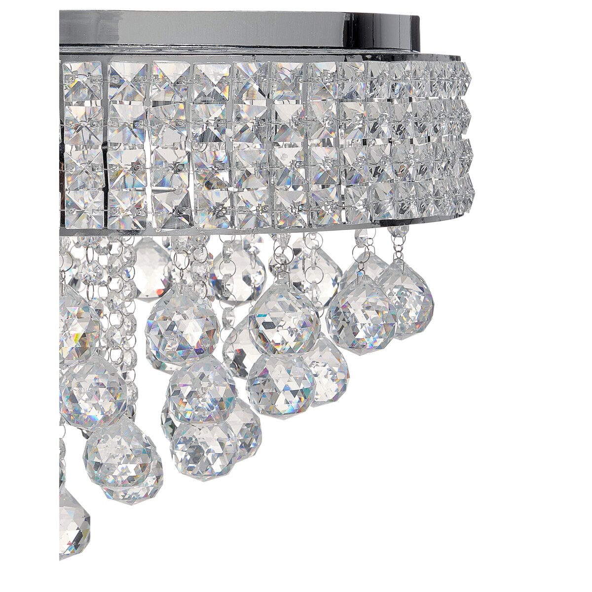 Żyrandol metalowy srebrny CEDEIRA