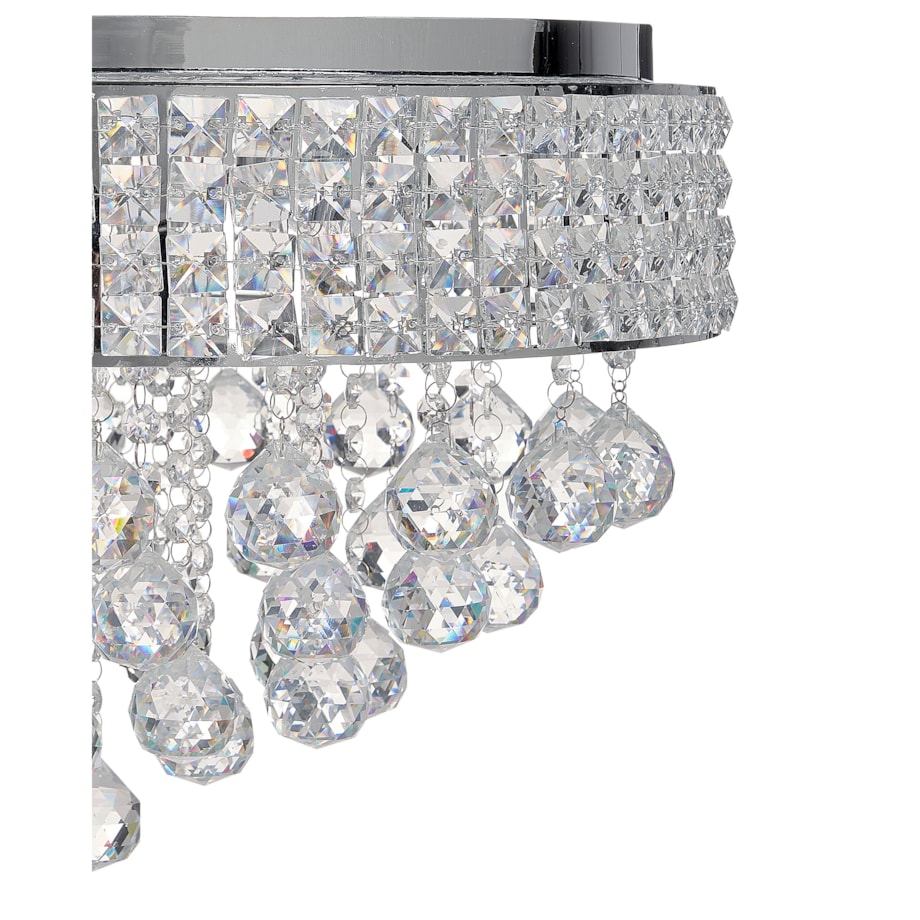 Żyrandol metalowy srebrny CEDEIRA