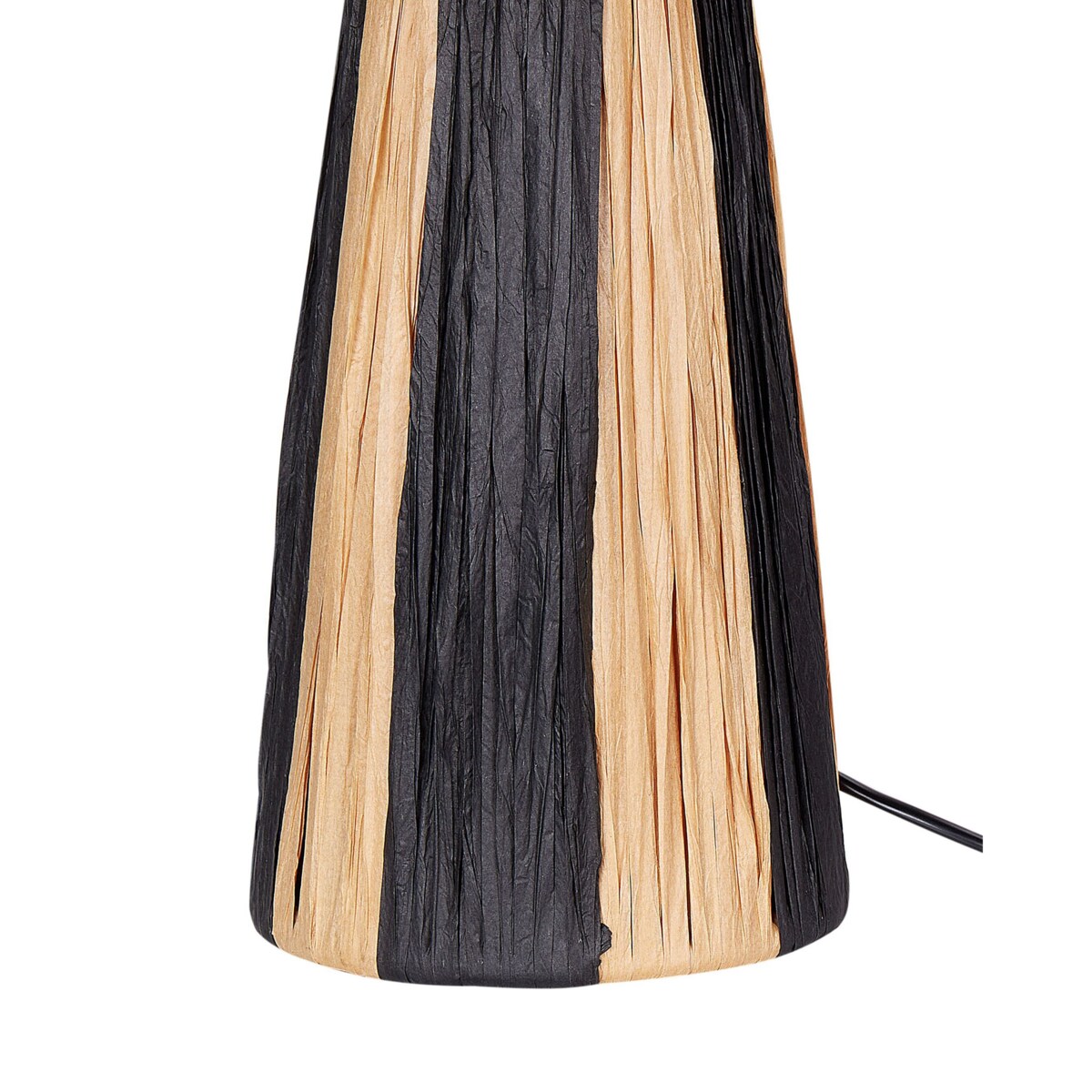 Lampa stołowa rafia naturalna z czarnym WELMEL