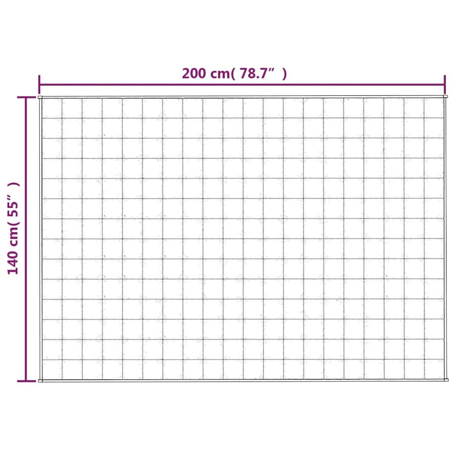 vidaXL Koc obciążeniowy, niebieski, 140x200 cm, 6 kg, tkanina
