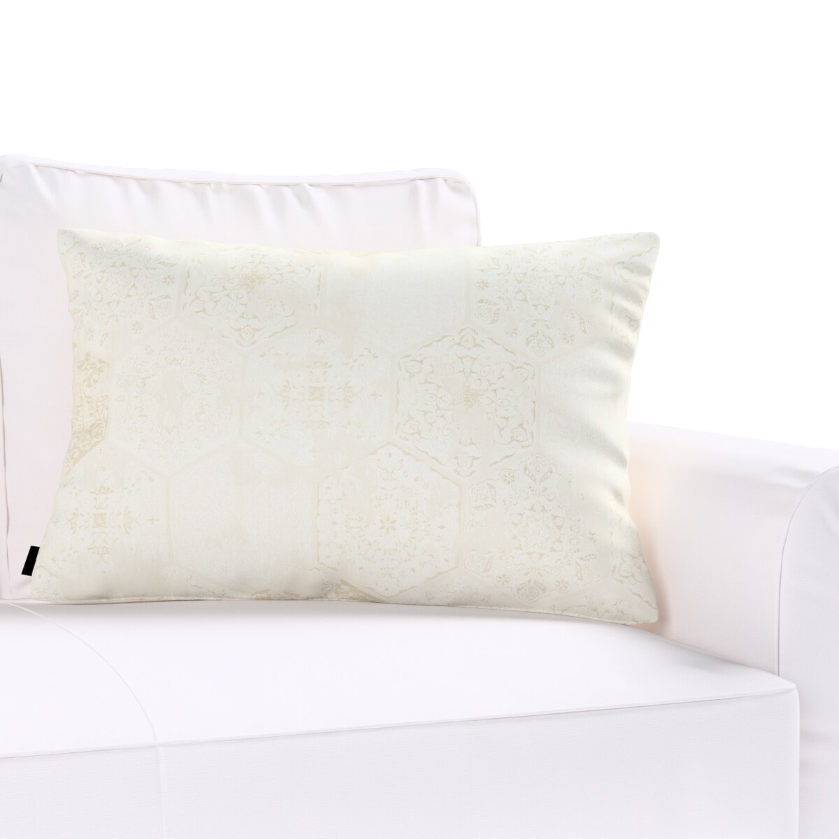 Poszewka Kinga na poduszkę prostokątną 47x28 ecru ornament