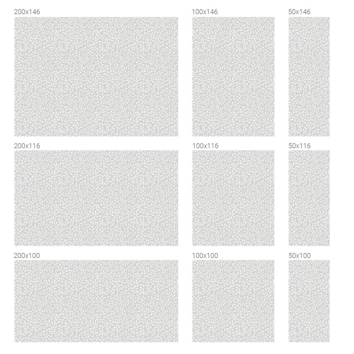 Folia okienna dekoracyjna - Subtelne liście na szarym tle - 100x146 cm