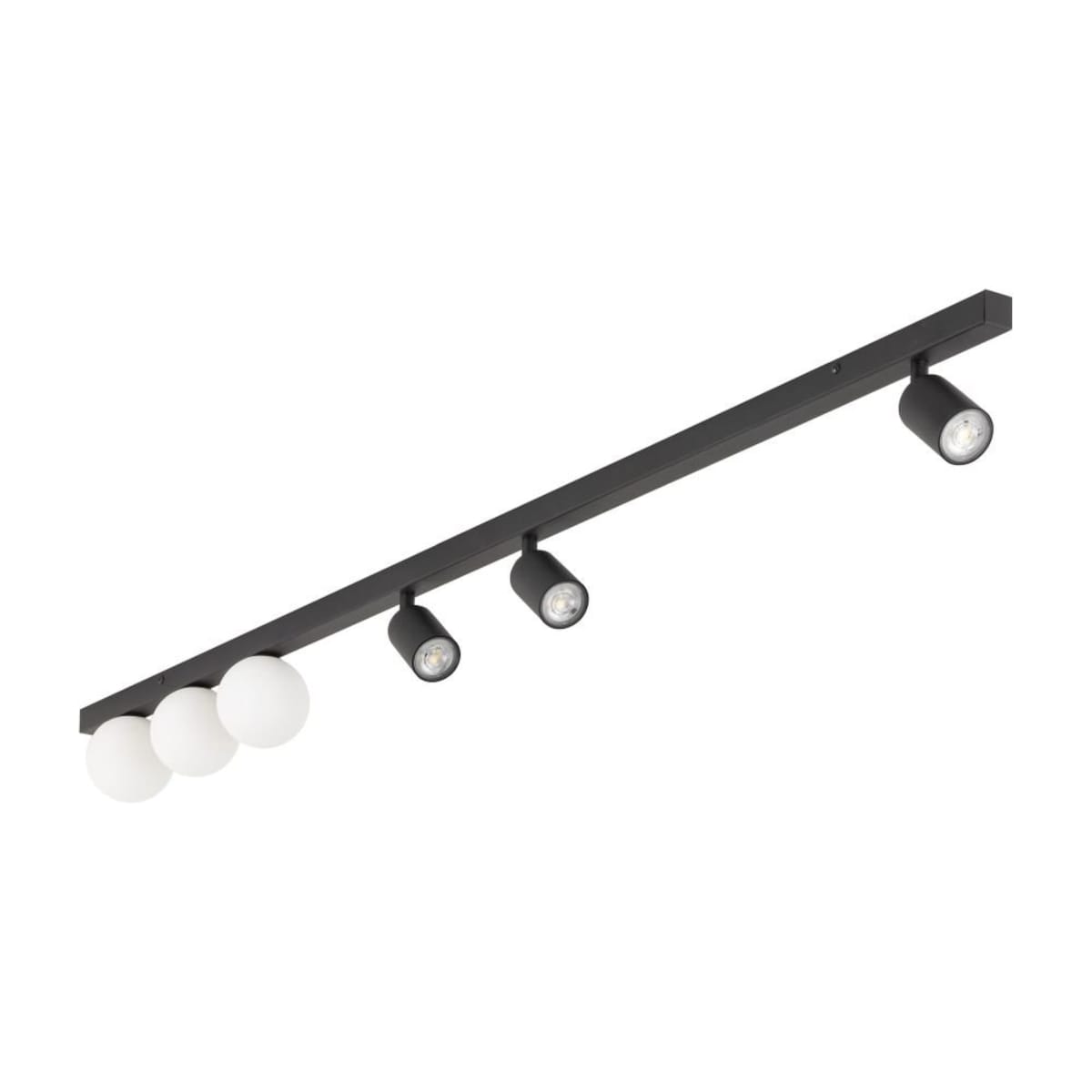 Lampa Sufitowa VOX Czarno-Biała 6-Punktowa z Regulowanymi Reflektorkami TK Lighting