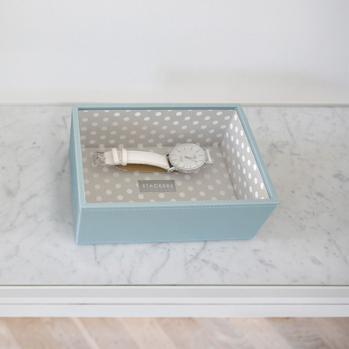 Szkatułka na biżuterię Stackers open mini błękitna