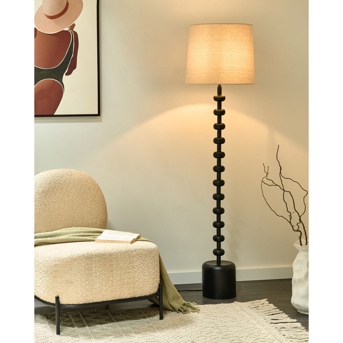 Lampa podłogowa KRIOS Metal Czarny