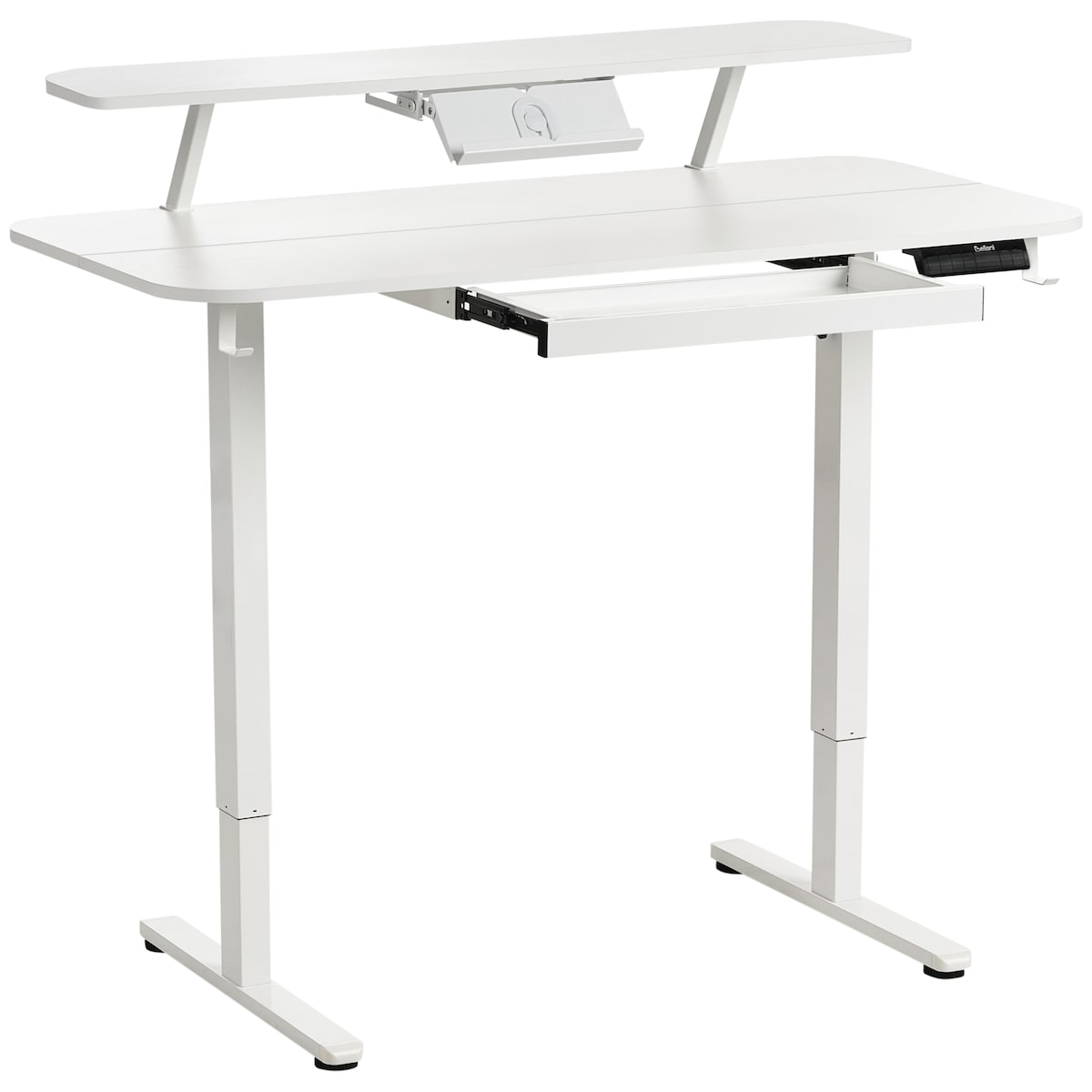 Biurko regulowane elektrycznie WILBANKS Biały 120 cm 60 cm Z portem USB