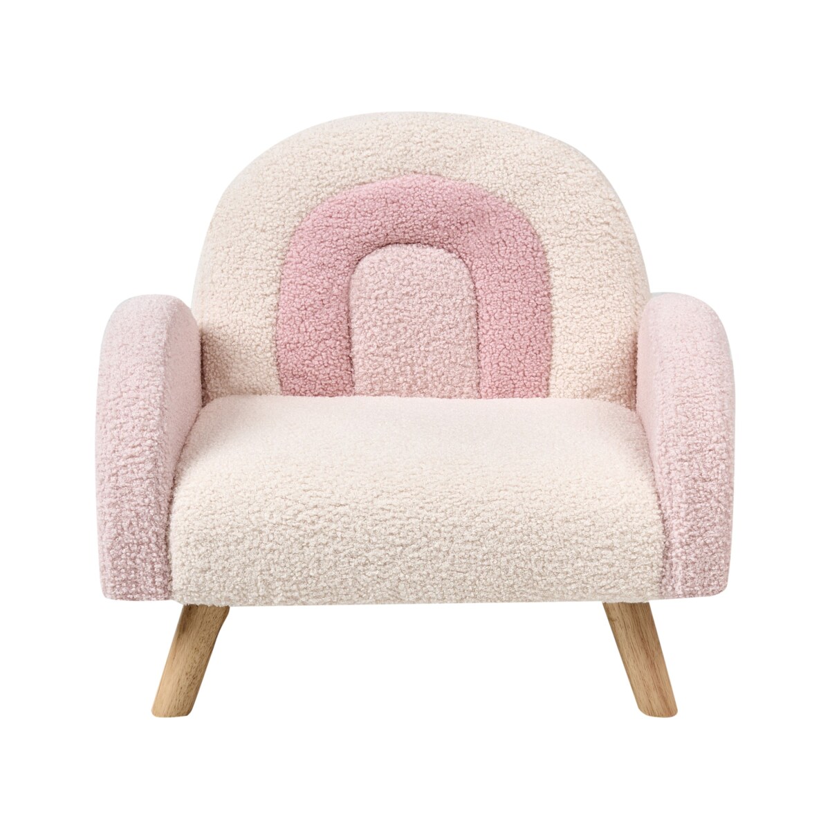 Fotel dziecięcy boucle różowy OMBO