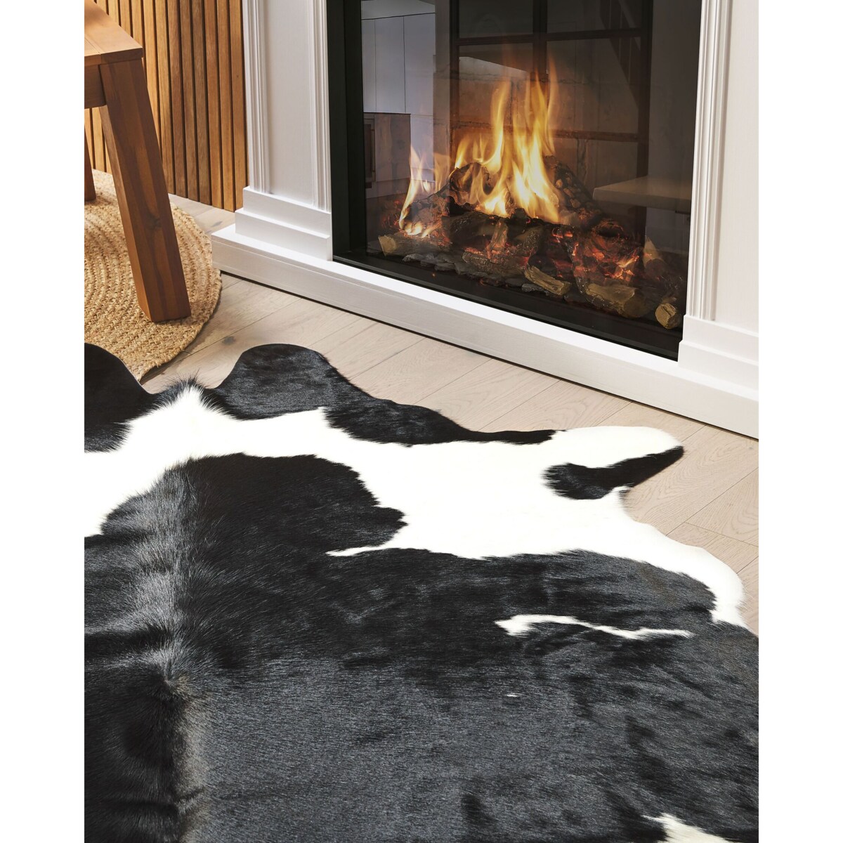 Skóra bydlęca 3-4 m² czarno-biała NASQU