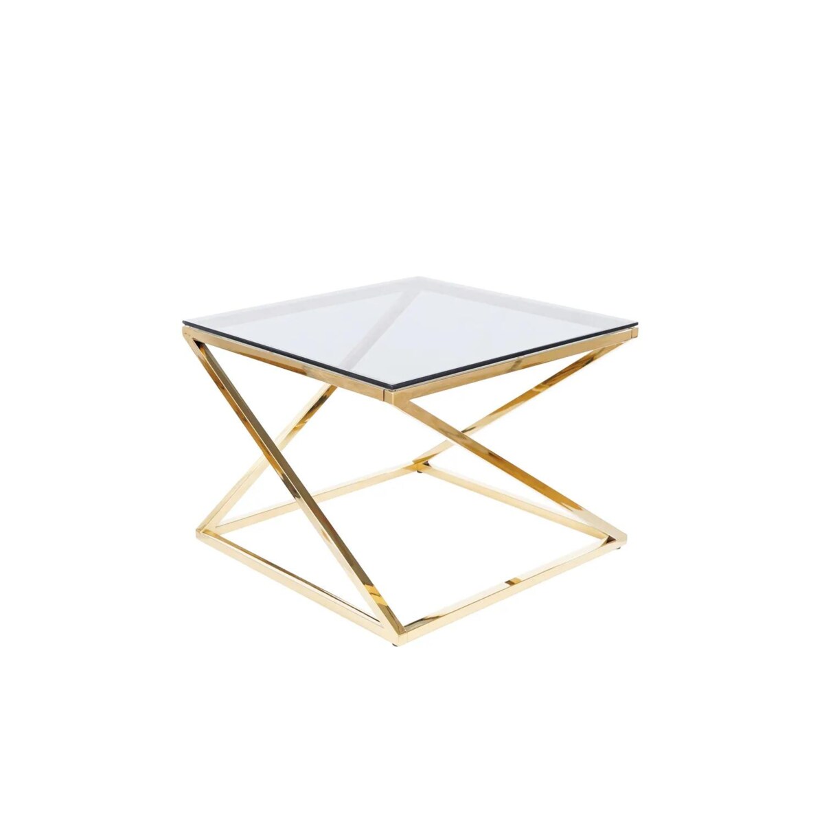 Ława LIAM 60x60 dymiona/złota