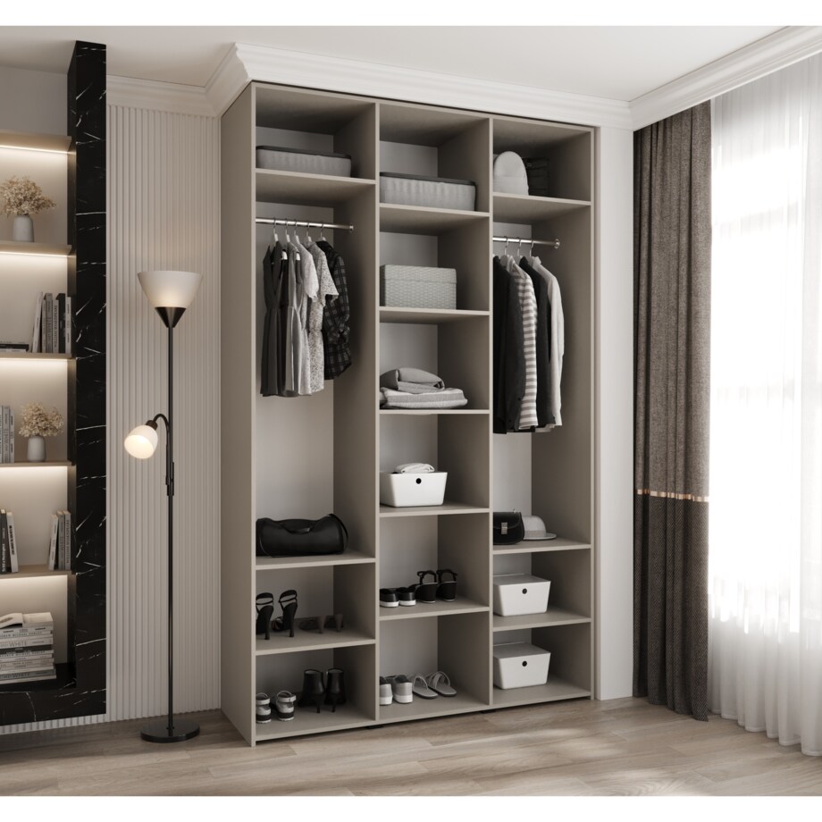 Szafa trzydrzwiowa Como 1 150 gł.50 kaszmir+złoty