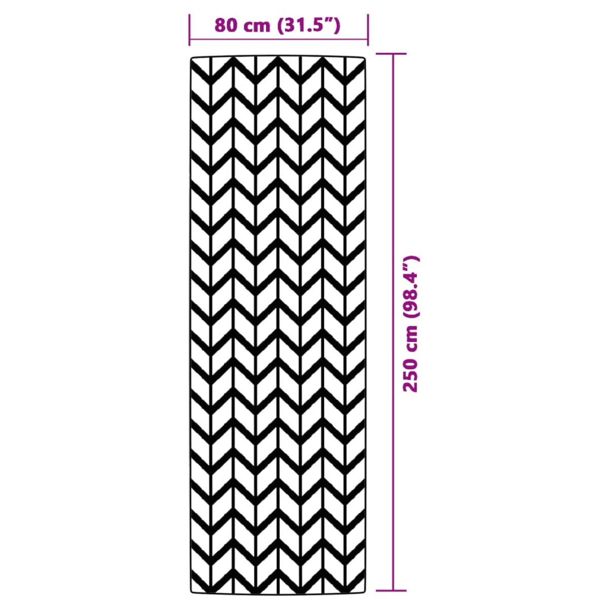 vidaXL Dywan na zewnątrz, ARAKIL szary, 80x250 cm, PP