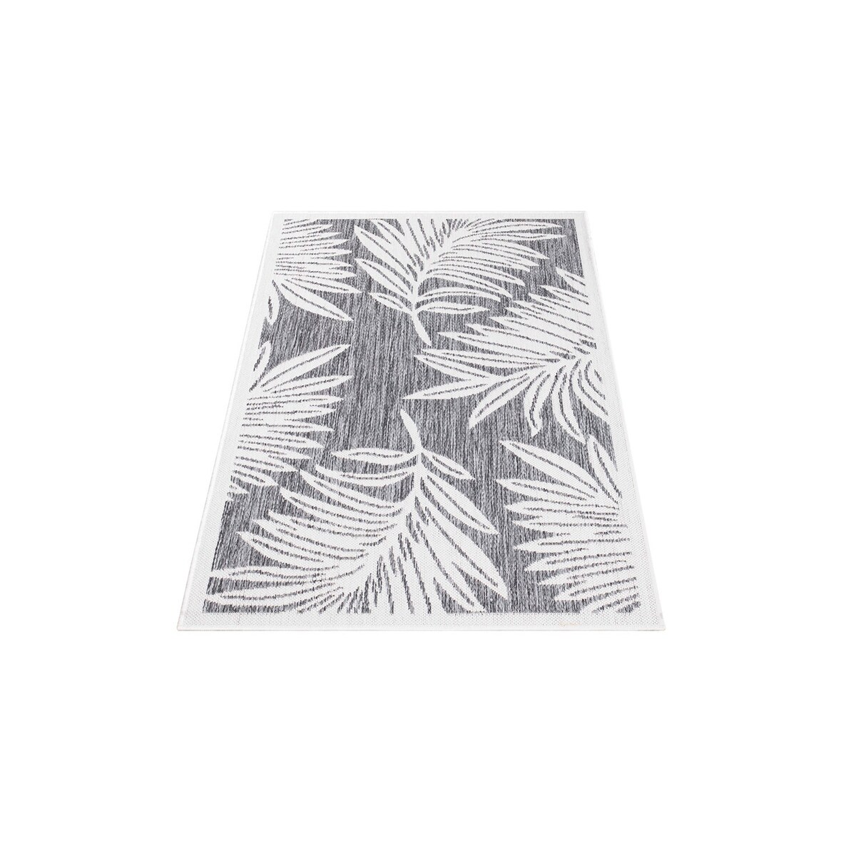 Dywan na zewnątrz i do wnętrz roślinny Sunny 4680 Szary Krem 80x250