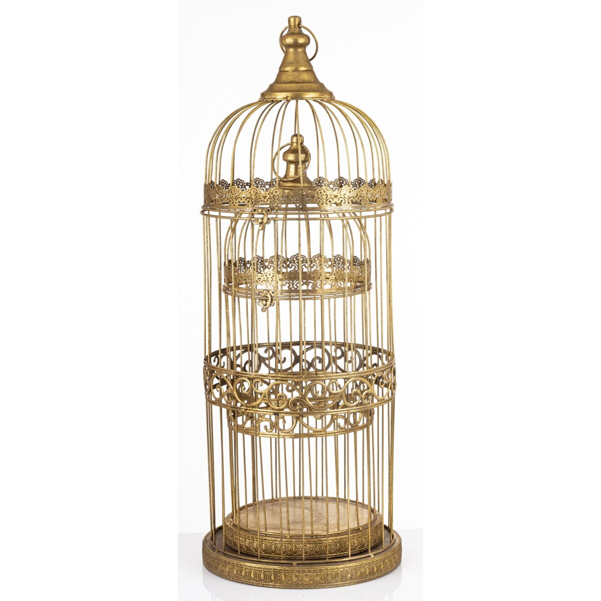 Klatka dekoracyjna metalowa 2 sztuki złote