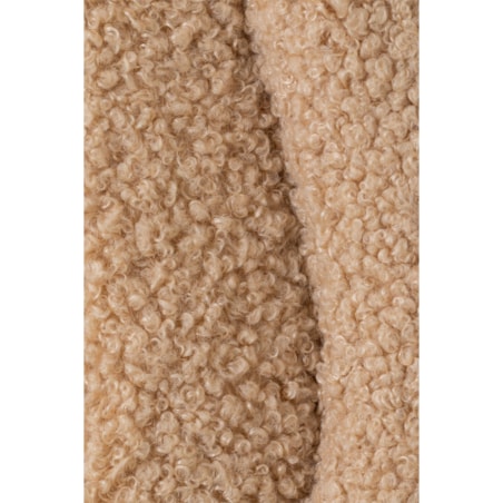 Lustro w falistej ramie bouclé brzoskwiniowe 160x60 cm