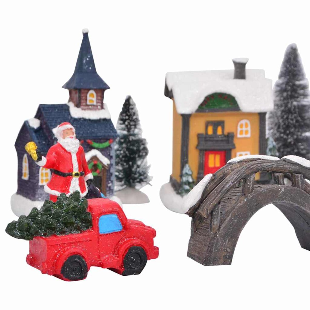 vidaXL Świąteczna Dekoracja na Stół Wielokolorowe żywica