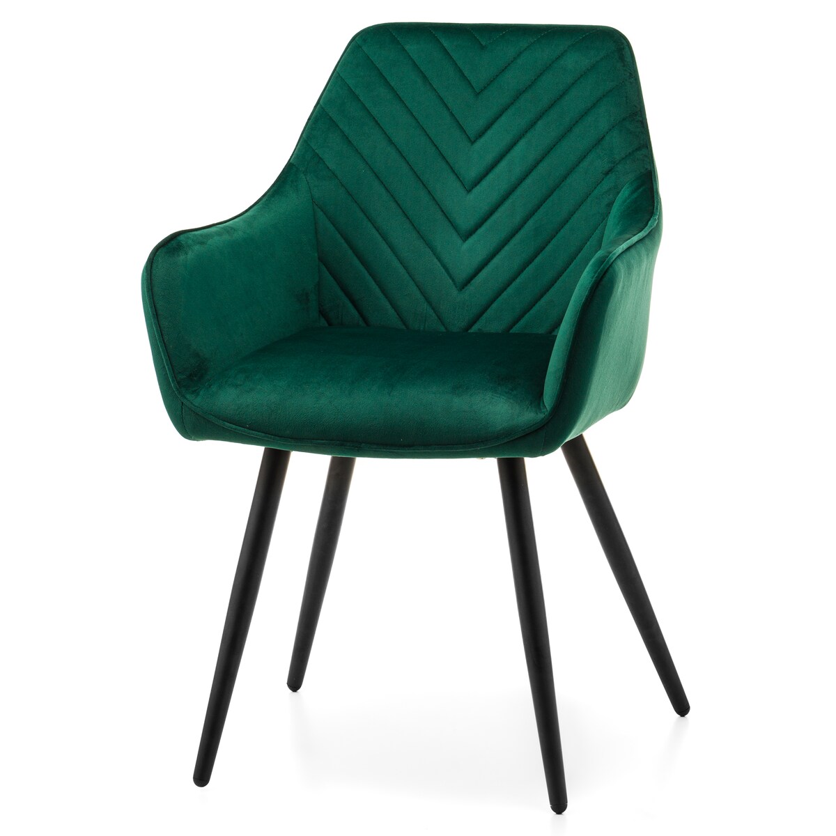 Krzesło tapicerowane welurowe do salonu jadalni VASTO zielone, NEWHOME