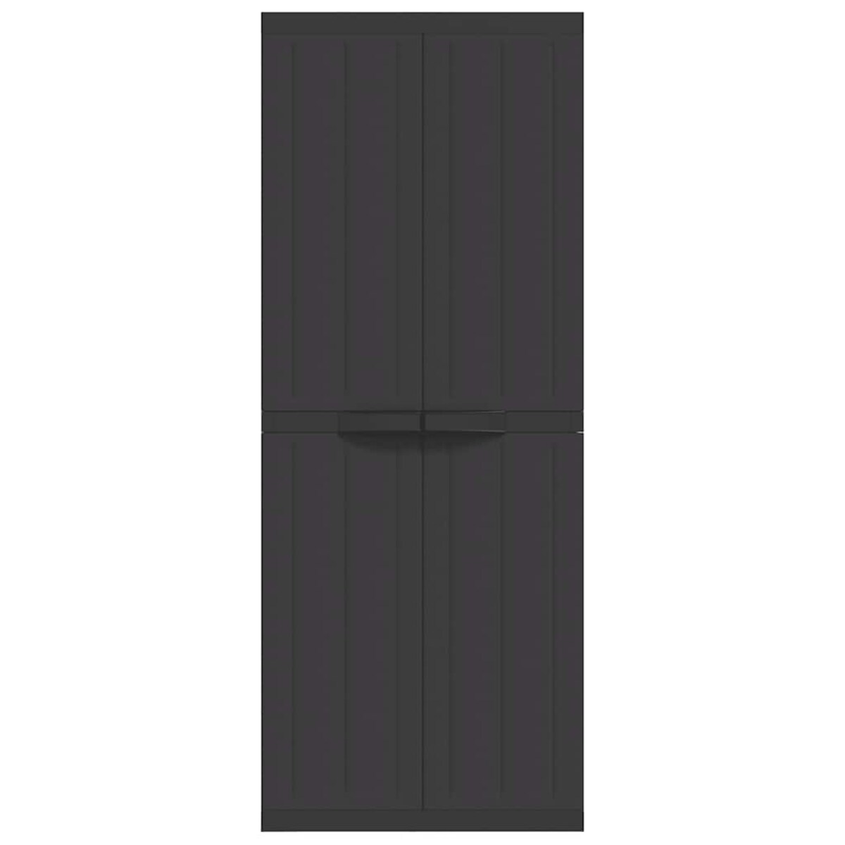 vidaXL Szafka ogrodowa, czarna, 65x37x165 cm, PP