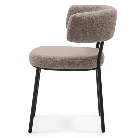 Krzesło IGUNIA 75x58x57 cm brązowoszare/czarne nóżki