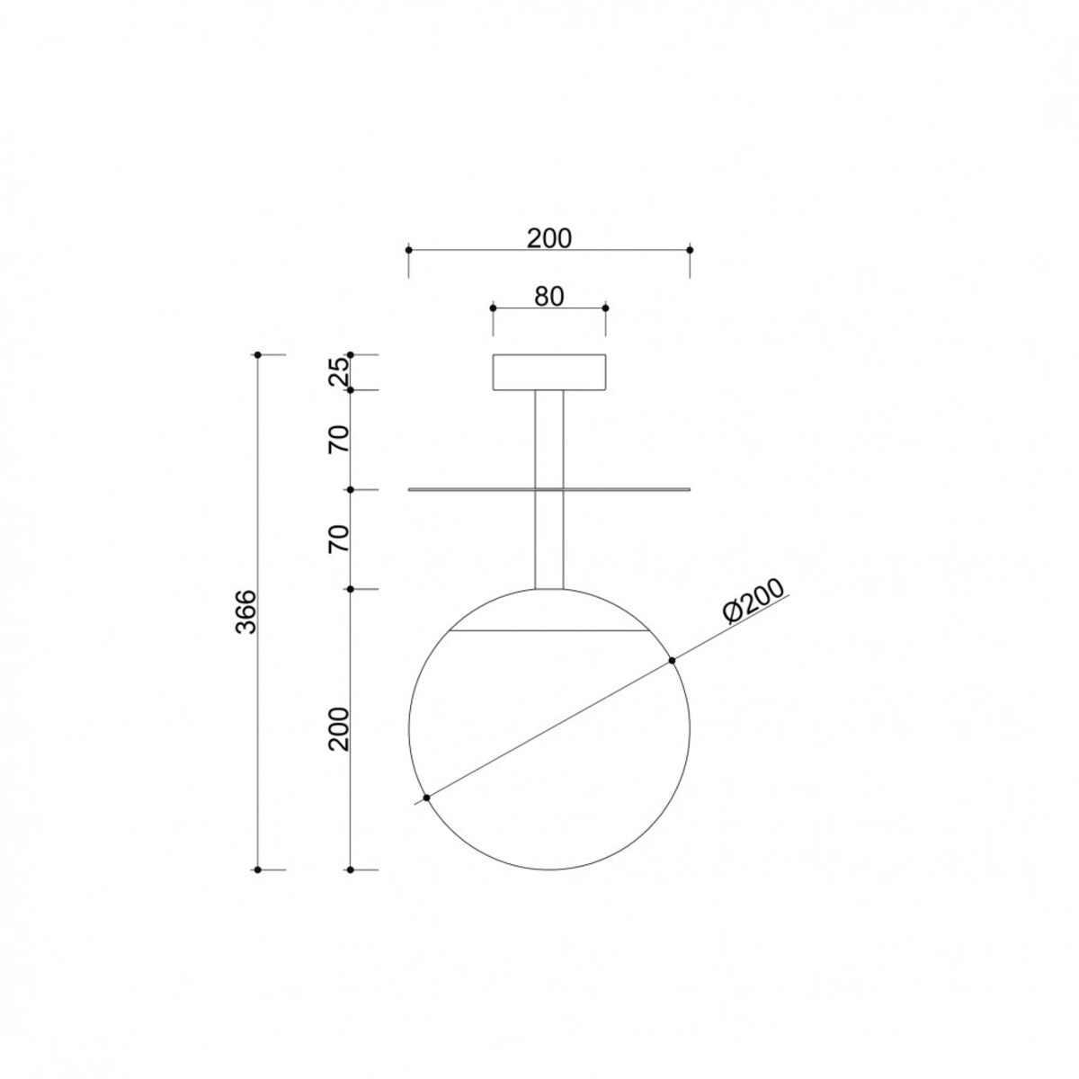 PLAAT B biała lampa przysufitowa / plafon