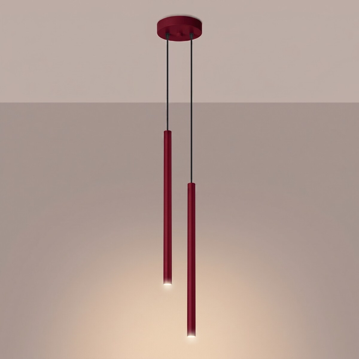 Lampa wisząca PASTELO 2 burgund