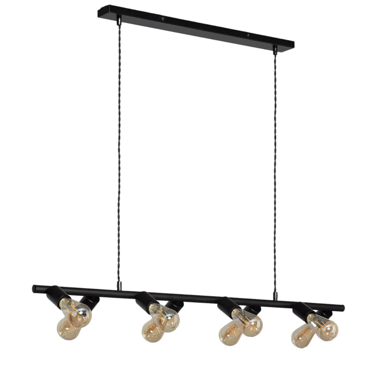 Kuchenna lampa wisząca Retro ABR-RRN-8XE27 Abruzzo metal szkło czarny