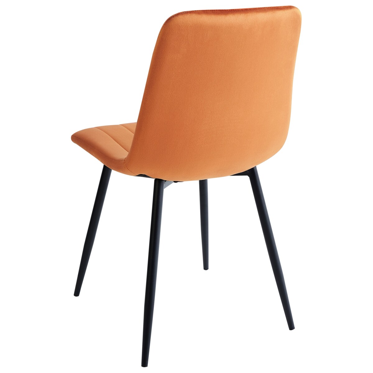 Zestaw 4 krzeseł do jadalni KALISPELL Welur Pomarańczowy