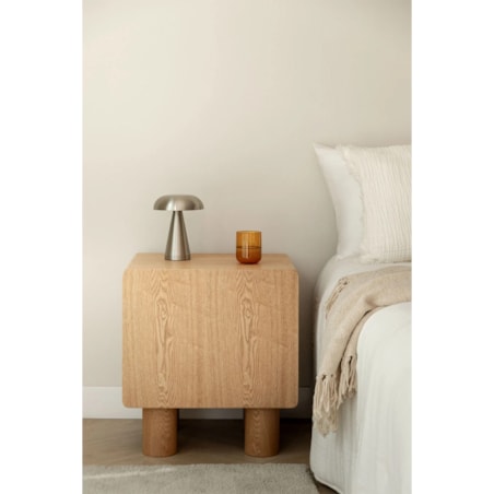 Szafka nocna 50x40 cm z MDF i forniru Gumeri, naturalna