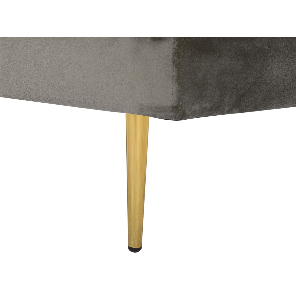 Szezlong welurowy lewostronny beżowoszary MIRAMAS