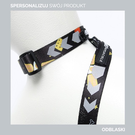 Obroża dla psa lub kota "Pan tera mi kupi" PANTERKĄ DO GÓRY - Szerokość taśmy: 38mm, Rozmiar: XS