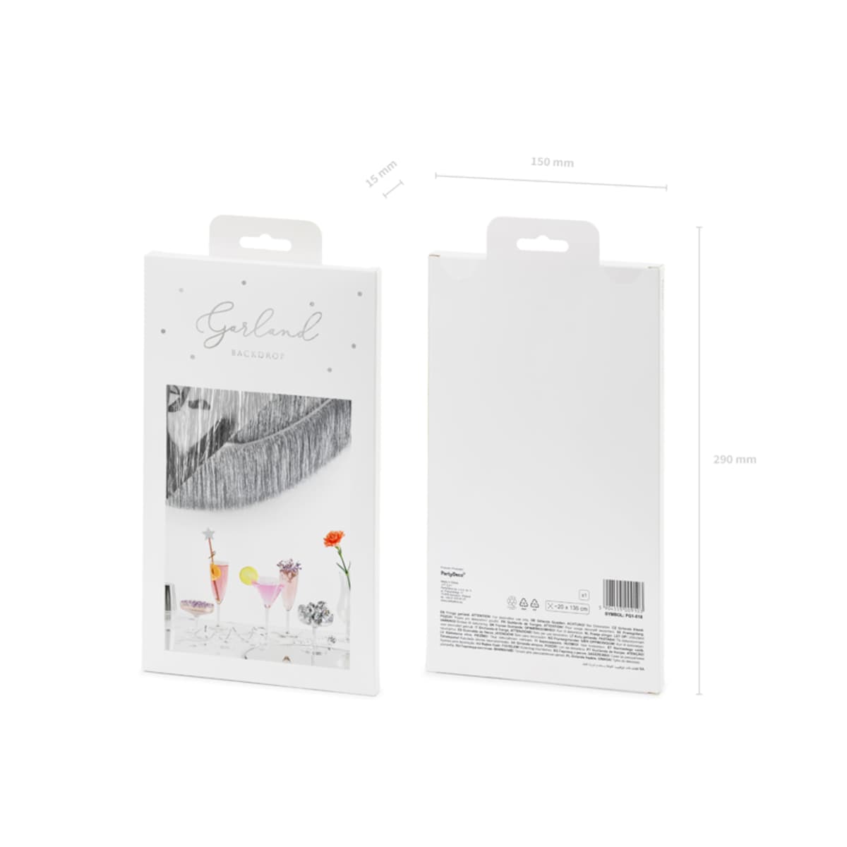 Girlanda frędzle, srebrny