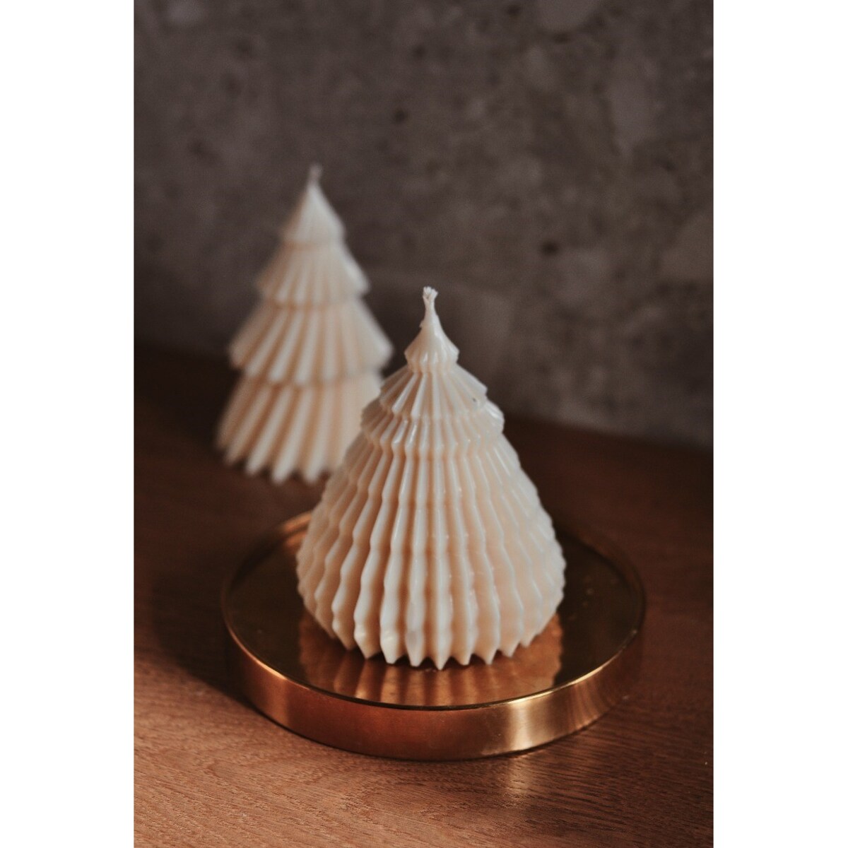 Świeca sojowa Świąteczna CHOINKA duża 280 ml - NATURALNA