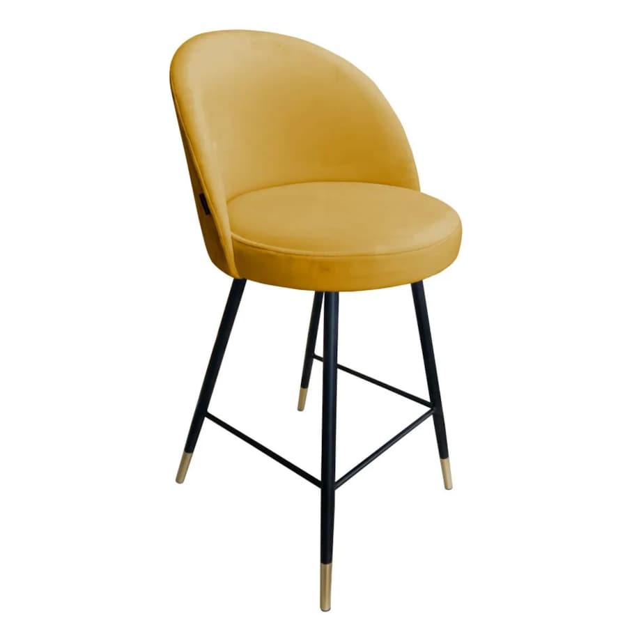 Hoker niski TANEW VELVET GOLD musztardowe/curry