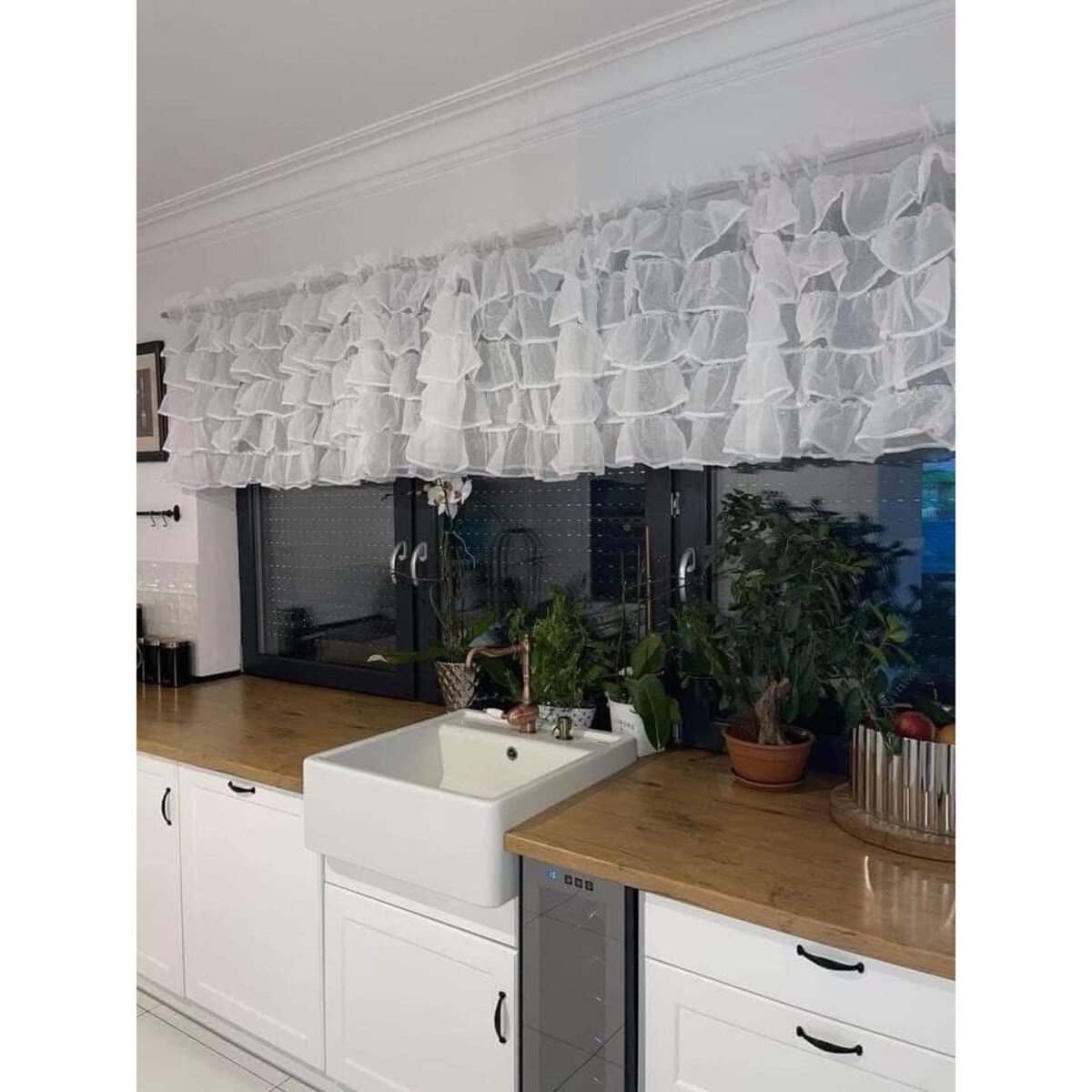 firana roletka z falbanami 160x70 cm