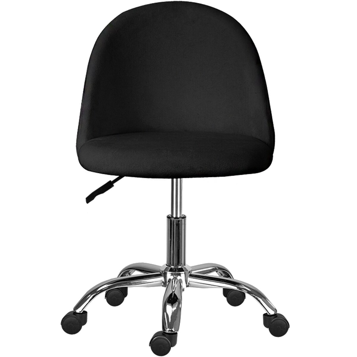 Fotel biurowy obrotowy welurowy nowoczesny czarny