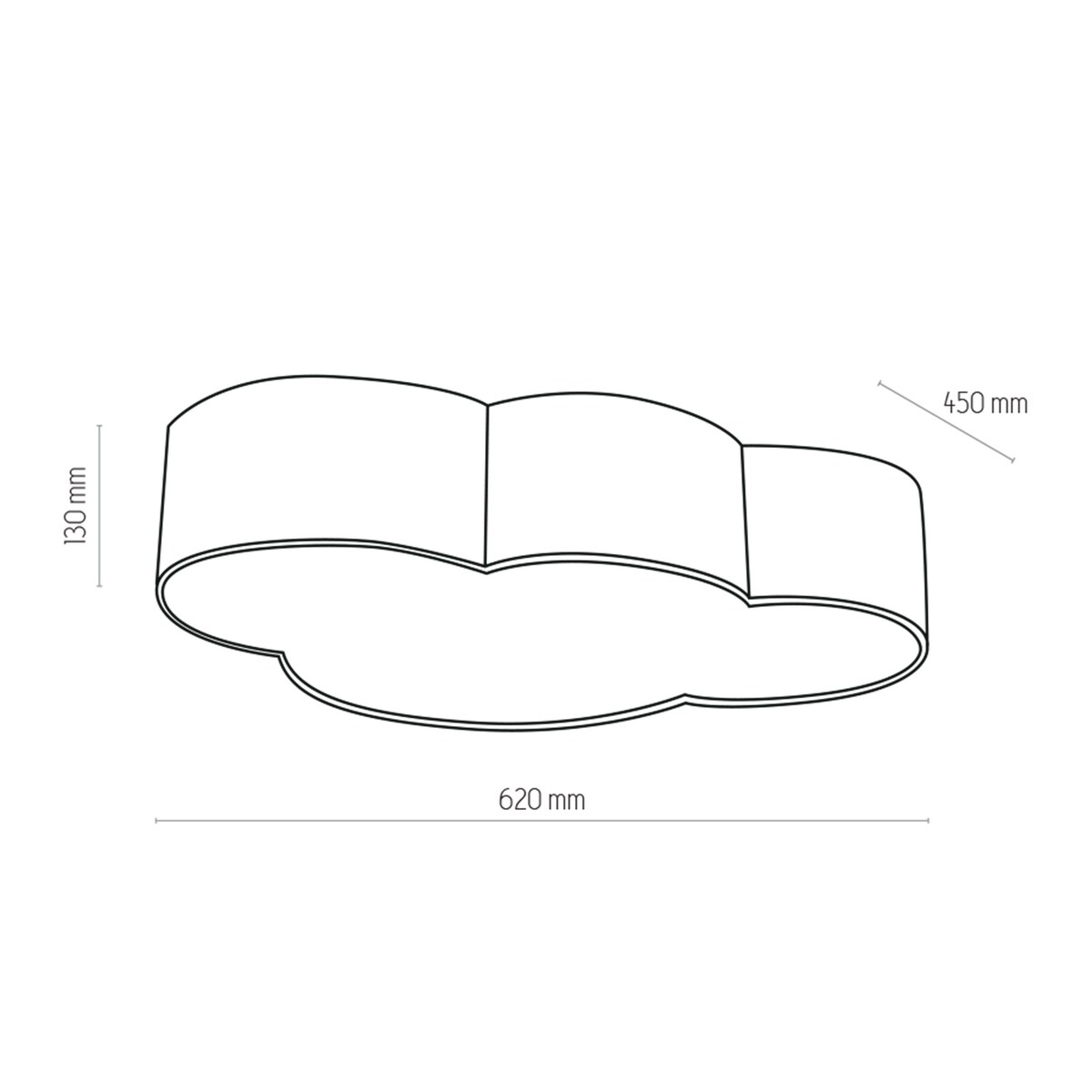 Lampa do dziecięcego pokoju sufitowa Cloud 6072 TK Lighting chmurka różowa