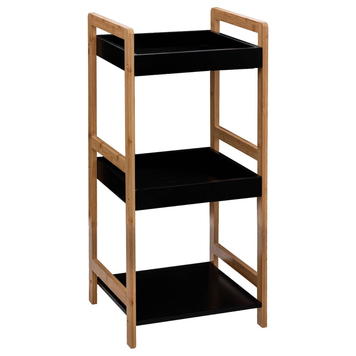 Regał łazienkowy Natureo, 3 półki z bambusa i MDF, 80 cm