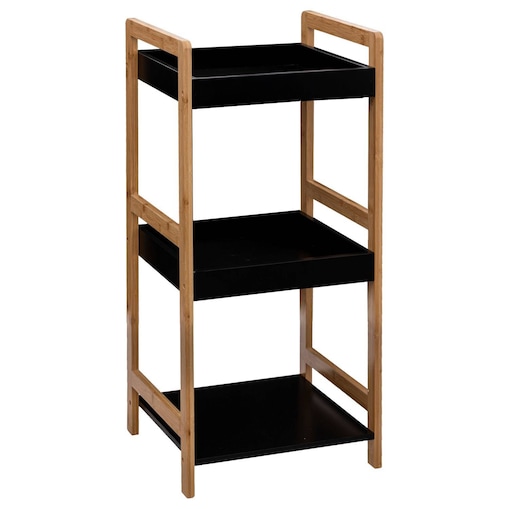 Regał łazienkowy Natureo, 3 półki z bambusa i MDF, 80 cm