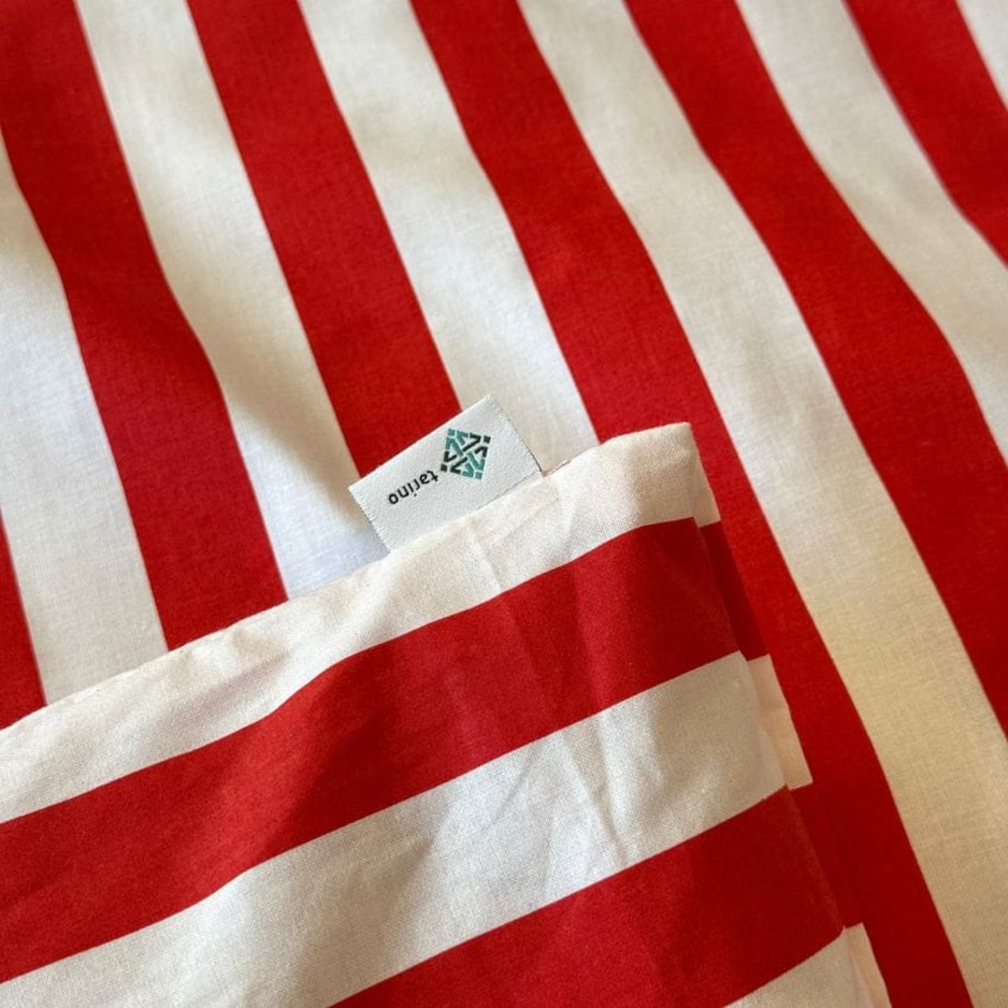 Pościel bawełniana 140x200 cm Pasy Czerwone walentynkowa Szyte w Polsce